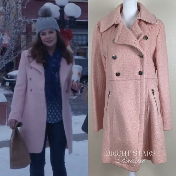 Jackets & Blazers - Pink Coat ASO Lorelai Gilmore Girls Double Breasted Wool Blend Winter Casual